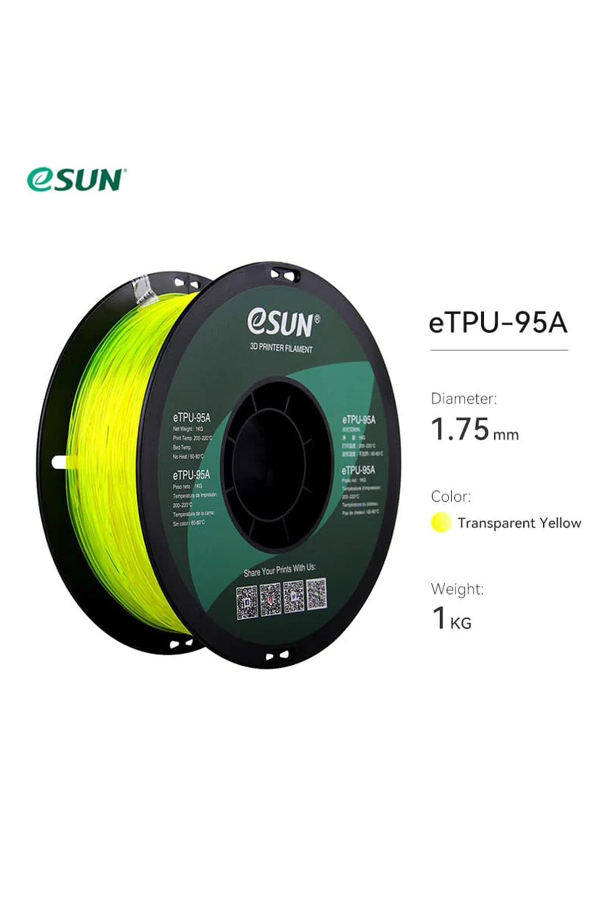 Esun%20eTPU-95A%20Filament%20Transparan%20Sarı